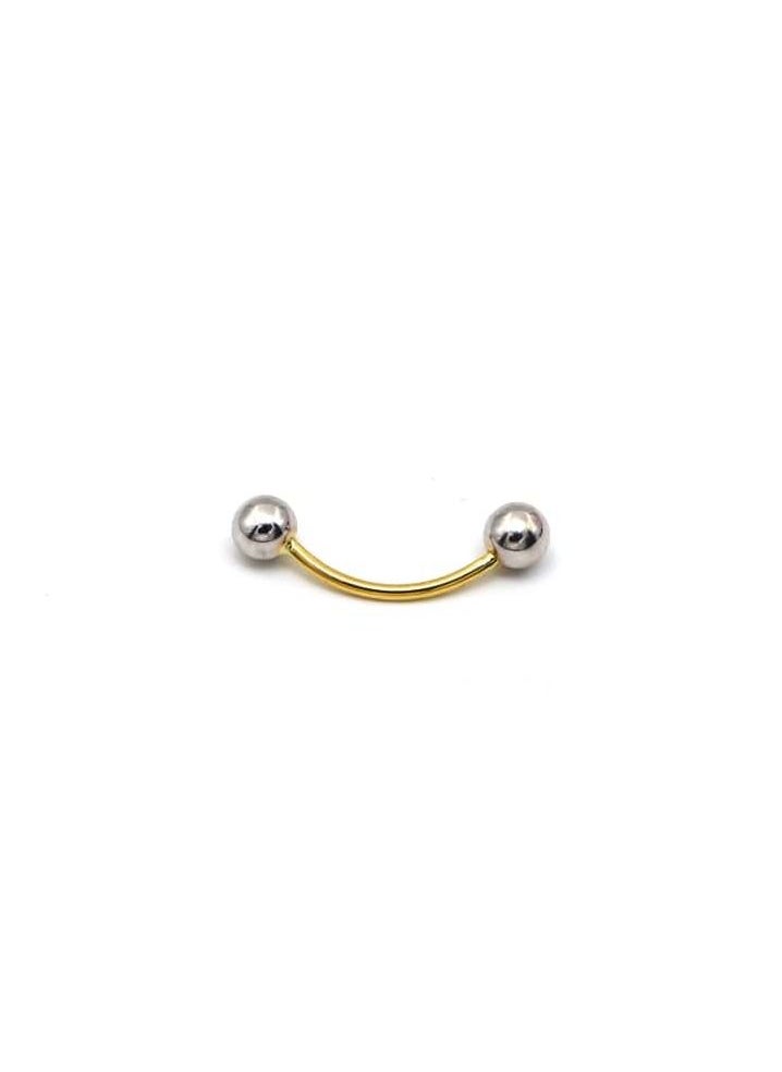 Gold Zone - Real Gold 2 Color Plain Belly Navel And Nose Piercing 0017 BP1019 - Image 1