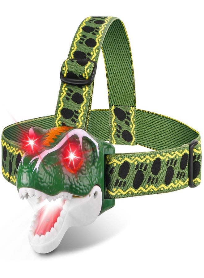 UPSIME Dinosaur Headlamp for Kids Flashlights Camping Gear - Dinosaur Toys for Boys Girls 3+ Outdoor Toys Birthday Parties Halloween Christmas Stocking Stuffers Gifts - Image 1