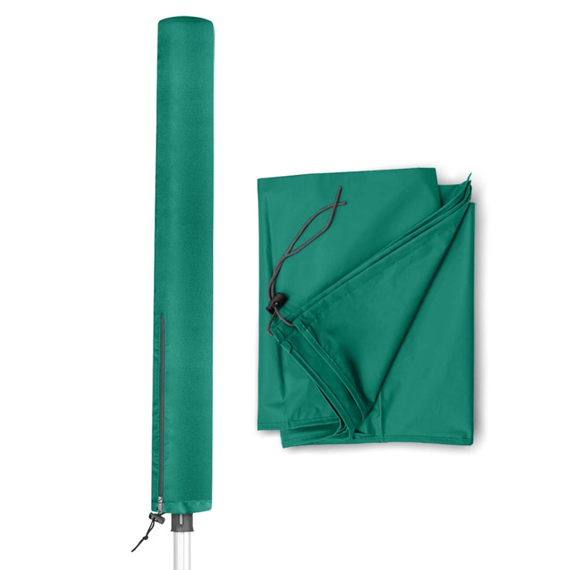 Winsome Rotary Washing Line Waterproof Cover with Draw String  Zip Heavy Duty Rotary Clothes Line Cover  Garden Rotary Dryer and Airer Cover  180 cm Long  Green RC200