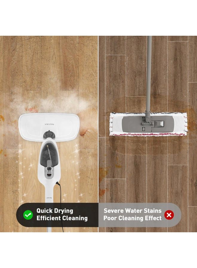 Secura Steam Mop 10-in-1 Convenient Detachable Steam Cleaner White Multifunctional Cleaning Machine Floor Steamer with 3 Microfiber Mop Pads - Image 5