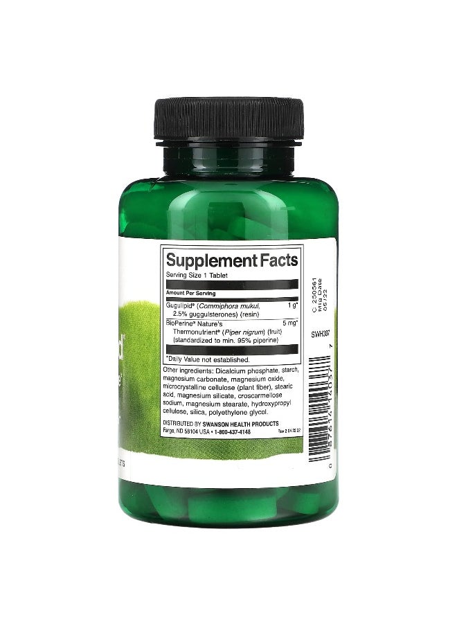SWANSON - Swanson, Gugulipid with BioPerine, Standardized, 90 Tablets - Image 1