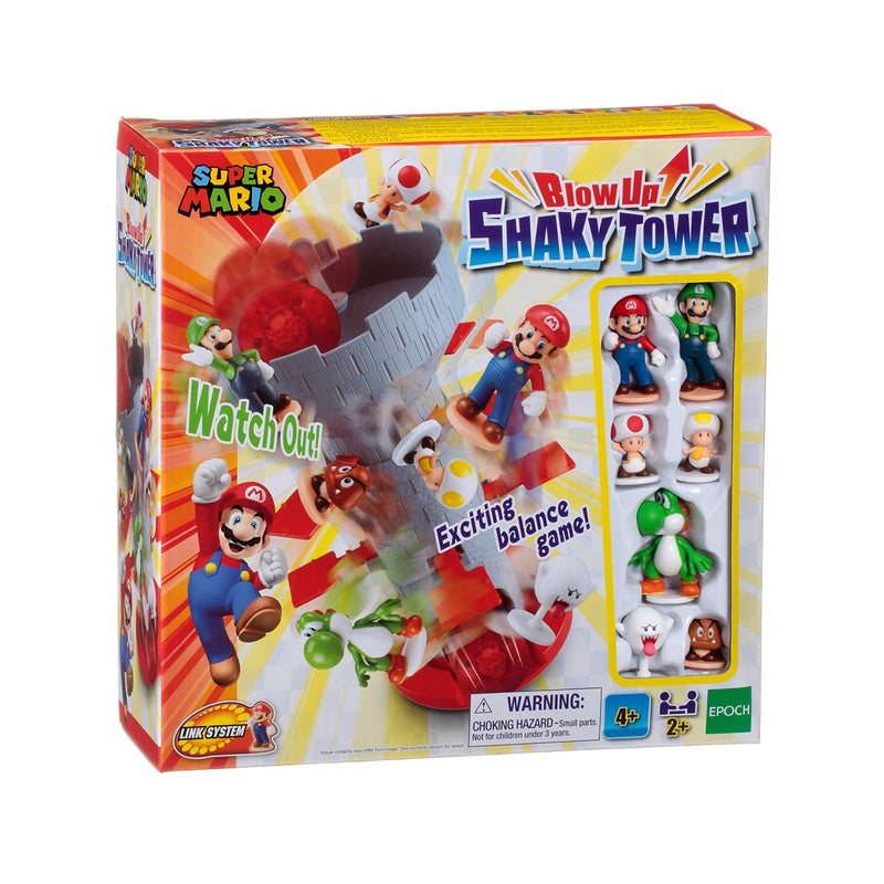 Epoch Games Super Mario Blow Up Shaky Tower Balancing Game  Tabletop Skill and Action Game with Collectible Super Mario Action Figures Pack of 1 - Image 4