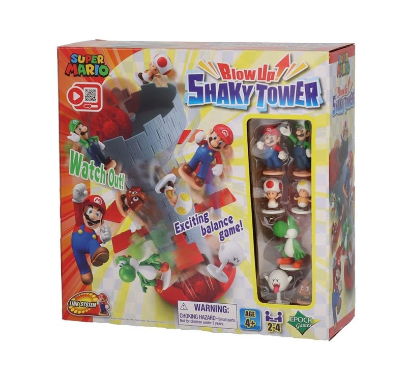 Epoch Games Super Mario Blow Up Shaky Tower Balancing Game  Tabletop Skill and Action Game with Collectible Super Mario Action Figures Pack of 1 - Image 3