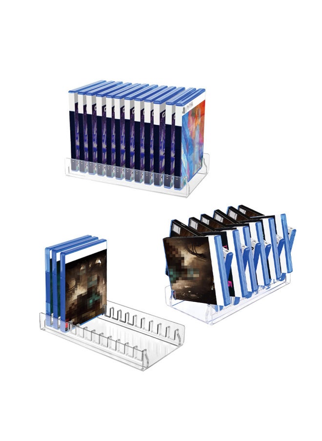 Suitable For PS5/PS4 Game Disc Storage Rack Display Stand Acrylic Game Disc Stand-Product Color:Transparent
