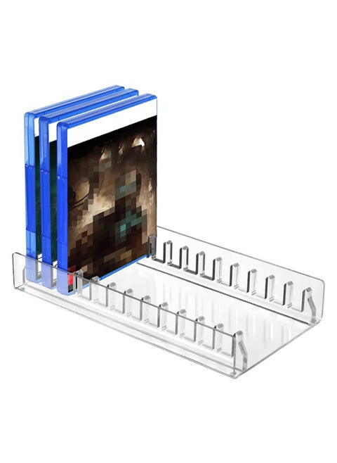 Suitable For PS5/PS4 Game Disc Storage Rack Display Stand Acrylic Game Disc Stand-Product Color:Transparent