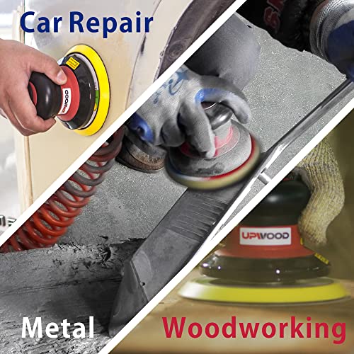 UPWOOD 2 pcs 6" Hook and Loop Backing Pad for Air Sander Polisher, 5/16" Arbor with 24 Thread 1,3000RPM DA Sanding Pad - Image 3