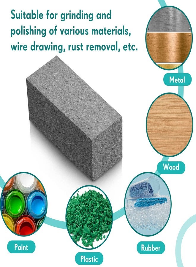 باتيير حجر باتيير المطاطي الناعم للزلاجات، حجر جلخ مطاطي لطحن ألواح التزلج على الجليد لإزالة الصدأ والنتوءات، مقاس 50 × 20 × 20 مم، حبيبات 60 (رمادي) - Image 4