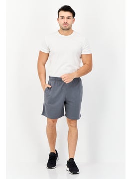 Reebok Men Sportswear Fit Brand Logo Training Shorts, Grey  - Image 3