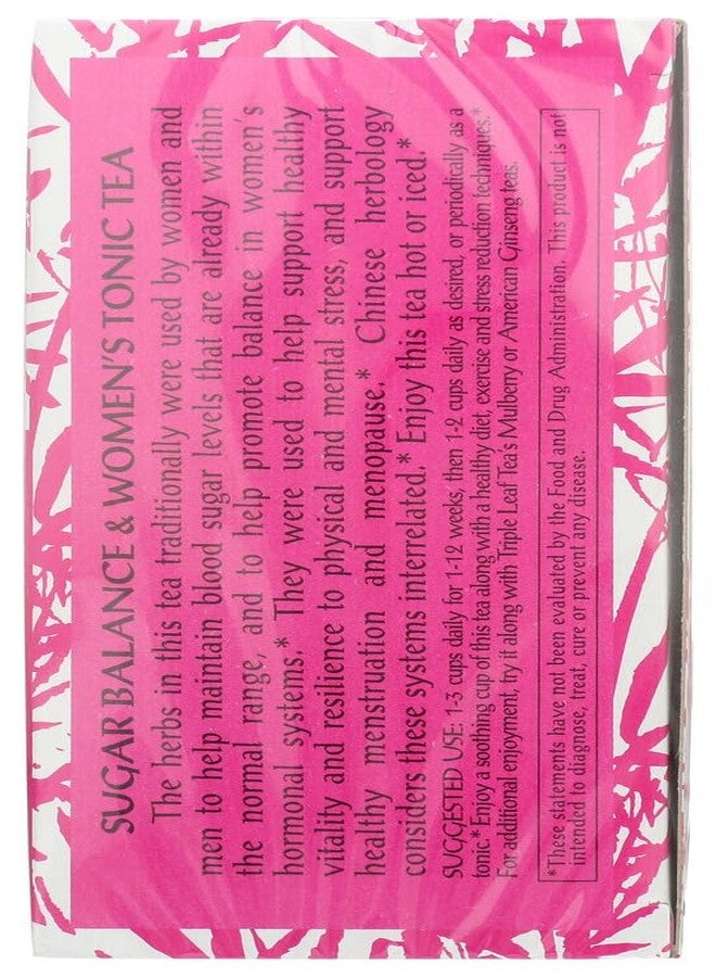 Triple Leaf Tea Sugar Balance Women's Tonic Tea, 20 Tea Bags (Pack of 6) - Image 3