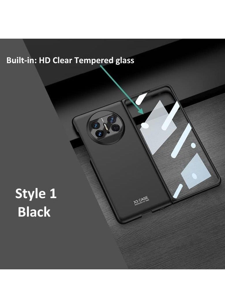 Ultra Thin Case Compatible with Huawei Mate X3 Tempered Glass Ultrathin Matte Plastic Cover For Mate X3 (Black) - Image 2
