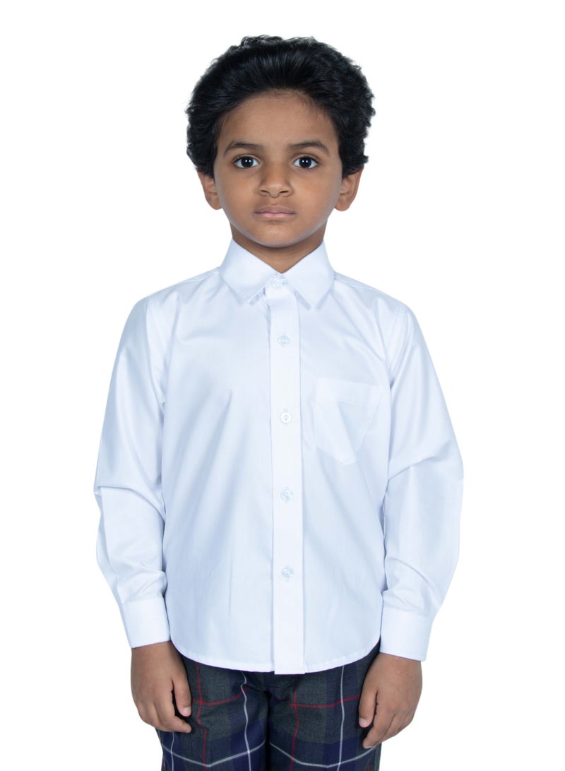 Plain white shirt for kids Unisex  - Image 1