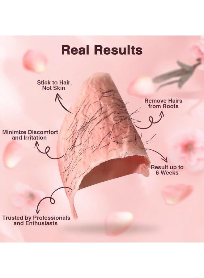 COYO Hard Wax Beads for Hair Removal, Wax Beads , Waxing Beans for Sensitive Skin, Face Eyebrow Legs At Home Pearl Wax Beads, Rose Scent - Image 4