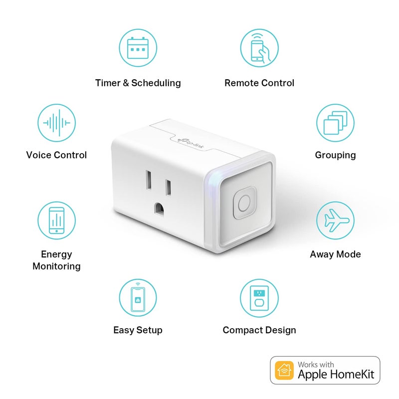 Kasa Smart Plug Mini 15A, Apple HomeKit Supported, Smart Outlet Works with Siri, Alexa & Google Home, UL Certified, App Control, Scheduling, Timer, 2.4G WiFi Only, 4 Count (Pack of 1) (EP25P4), White - Image 2