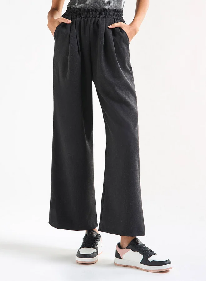 Splash FAV Wide Leg Joggers with Elasticated Waistband and Pockets