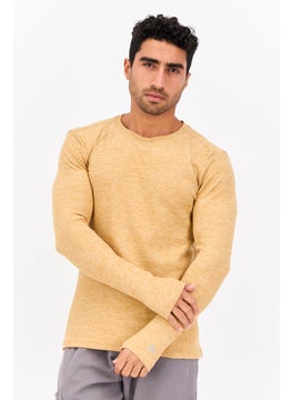 Avalanche Men Sportswear Fit Long Sleeve Training Sweatshirt, Tan  - Image 1