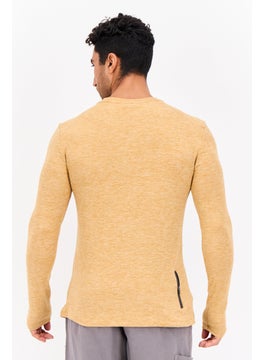 Avalanche Men Sportswear Fit Long Sleeve Training Sweatshirt, Tan  - Image 3