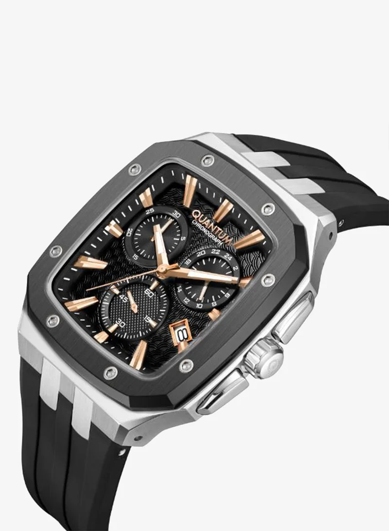 كوانتوم Men's Silicone Analog Watch HNG1033.552 - 44 mm