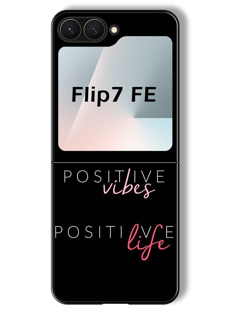 Theodor Case Compatible with Samsung Galaxy Z Flip 7 FE 6.7 Inch Protection Shockproof Bumper Cover Positive Mind - Image 1