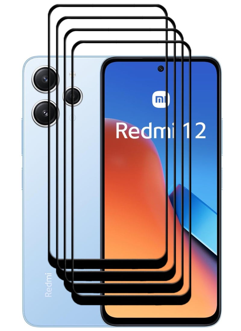 ACLIX 4 Pieces Antistatic ESD Dustproof Premium Quality High Definition Tempered Glass Screen Protector Designed For Xiaomi Redmi 12 - Image 1