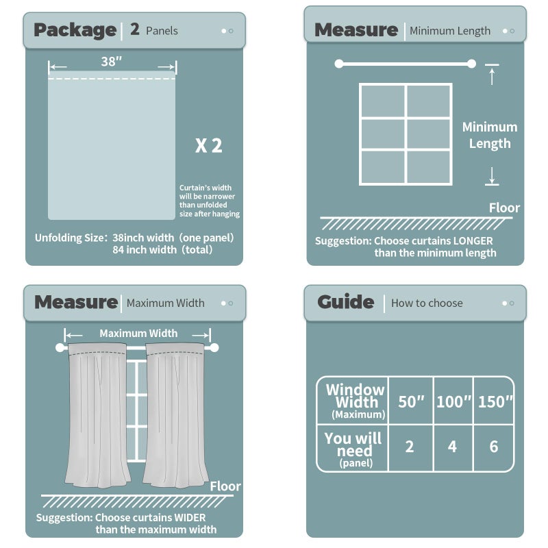 BGment Pure White 100% Blackout Curtains 63 Inches Long with Thermal Insulated Liner  Rod Pocket and Back Tab Double Layer Full Room Darkening Window Curtain for Bedroom  2 Panels  Each 38 x 63 Inch - Image 4