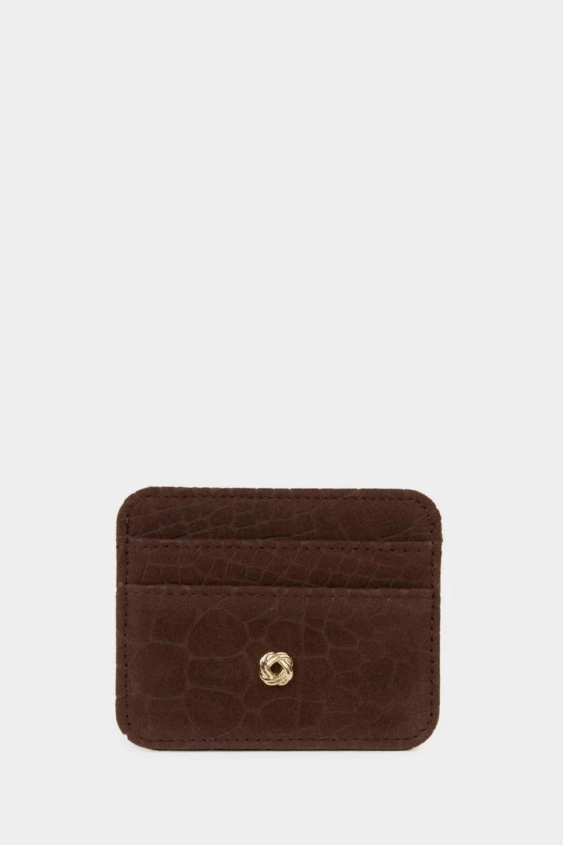 ديفاكتو Woman Suede Card Holder