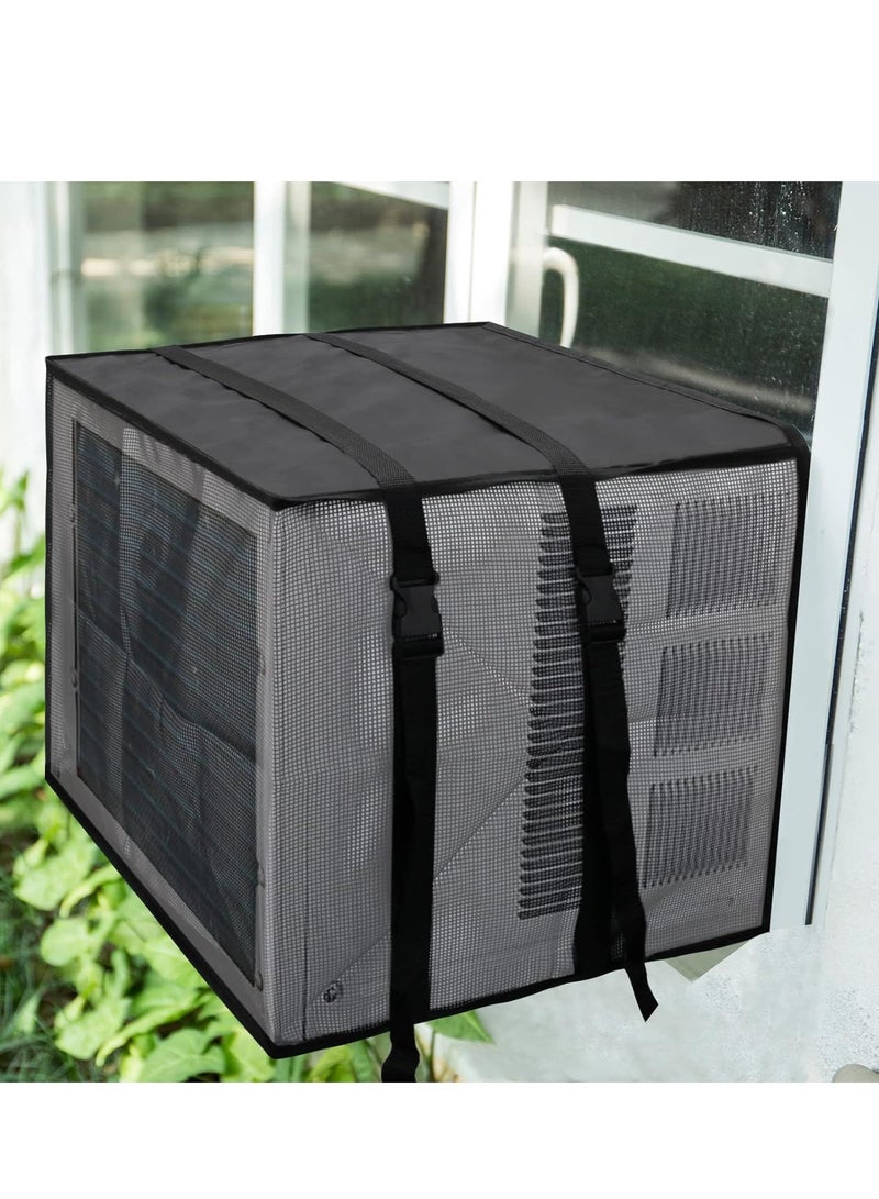 SYOSI Mesh Window Air Conditioner Cover Outdoor, Support Window AC Unit Work Use for Outside Window Ac Cover Black Dust-Proof Waterproof AC Cover Outdoor Window AC Protection Cover  - Image 1