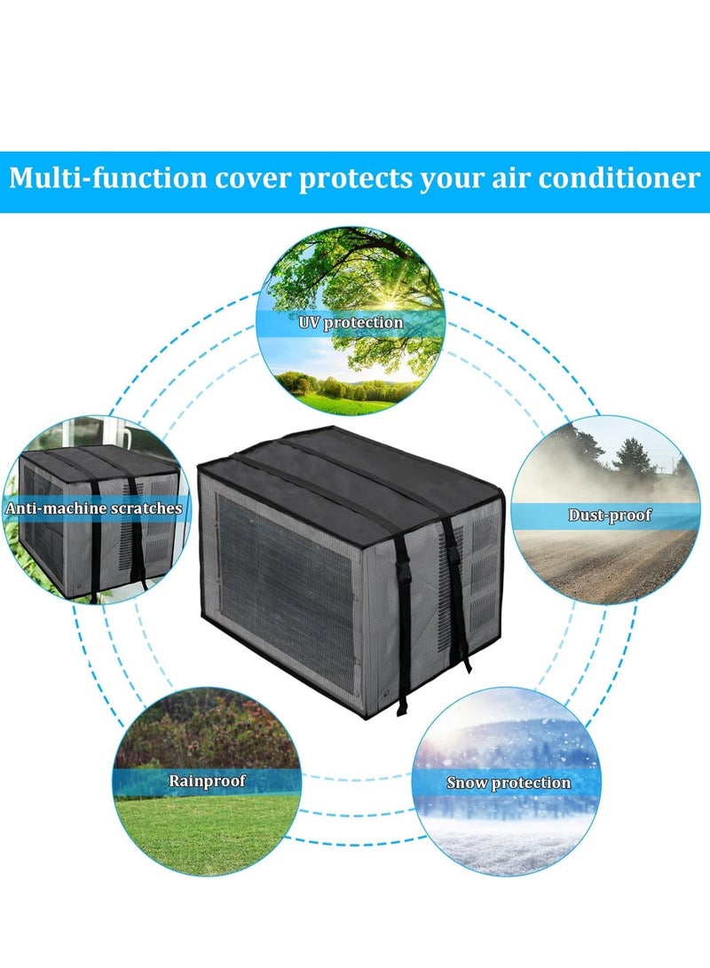 SYOSI Mesh Window Air Conditioner Cover Outdoor, Support Window AC Unit Work Use for Outside Window Ac Cover Black Dust-Proof Waterproof AC Cover Outdoor Window AC Protection Cover  - Image 4
