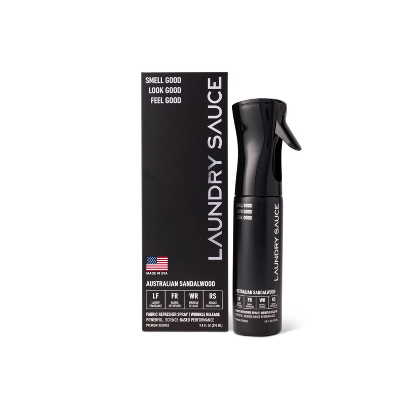 Laundry Sauce Fabric Refresher Spray Australian Sandalwood, Odor-Fighting Fabric Refresher, Fragrance and Laundry Scent, 9.8 fl oz - Image 1