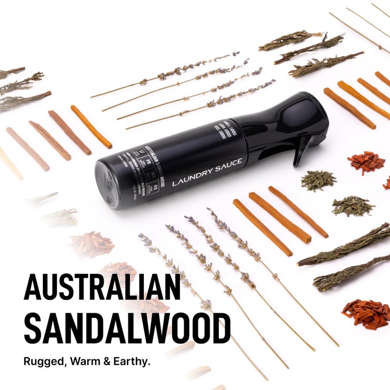 Laundry Sauce Fabric Refresher Spray Australian Sandalwood, Odor-Fighting Fabric Refresher, Fragrance and Laundry Scent, 9.8 fl oz - Image 3