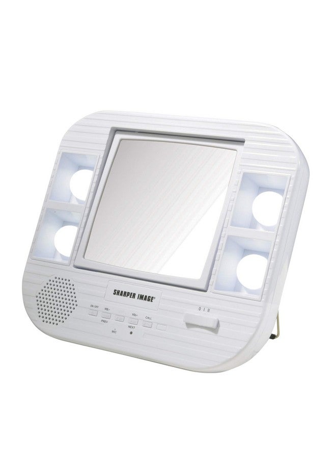 جيردون مرآة مكياج بلوتوث ذات وجهين مع مرآة زينة بأضواء مع تكبير 5X وإعدادات إضاءة متعددة موديل قاعدة بيضاء J1025 - Image 1