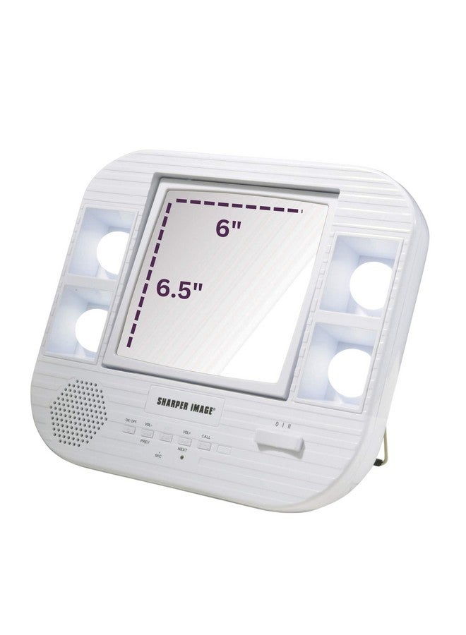 جيردون مرآة مكياج بلوتوث ذات وجهين مع مرآة زينة بأضواء مع تكبير 5X وإعدادات إضاءة متعددة موديل قاعدة بيضاء J1025 - Image 2