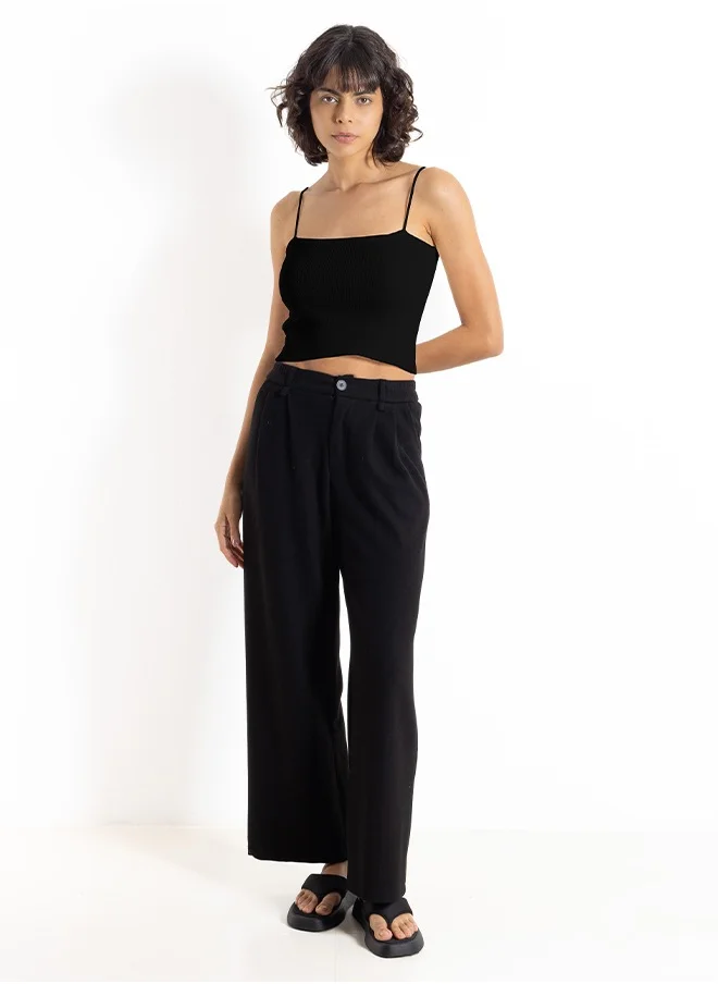 SHAPES RIBBED TOP WITH THIN STRAPS