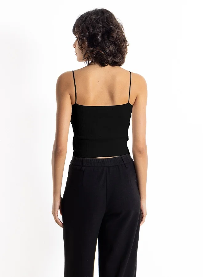 SHAPES RIBBED TOP WITH THIN STRAPS