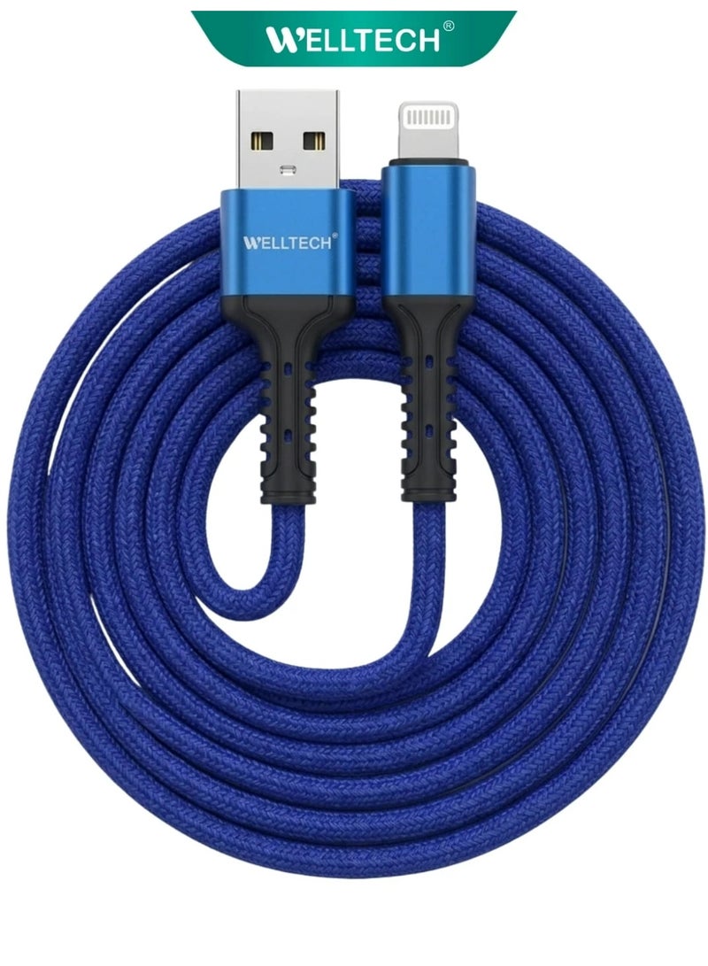 WELLTECH Lightning Data Cable for iPhone Fast Charging USB to Lightning Sync Cable Durable High Speed Charging for iPhone 14 13 12 iPad Strong Flexible Charging Cable - Image 2