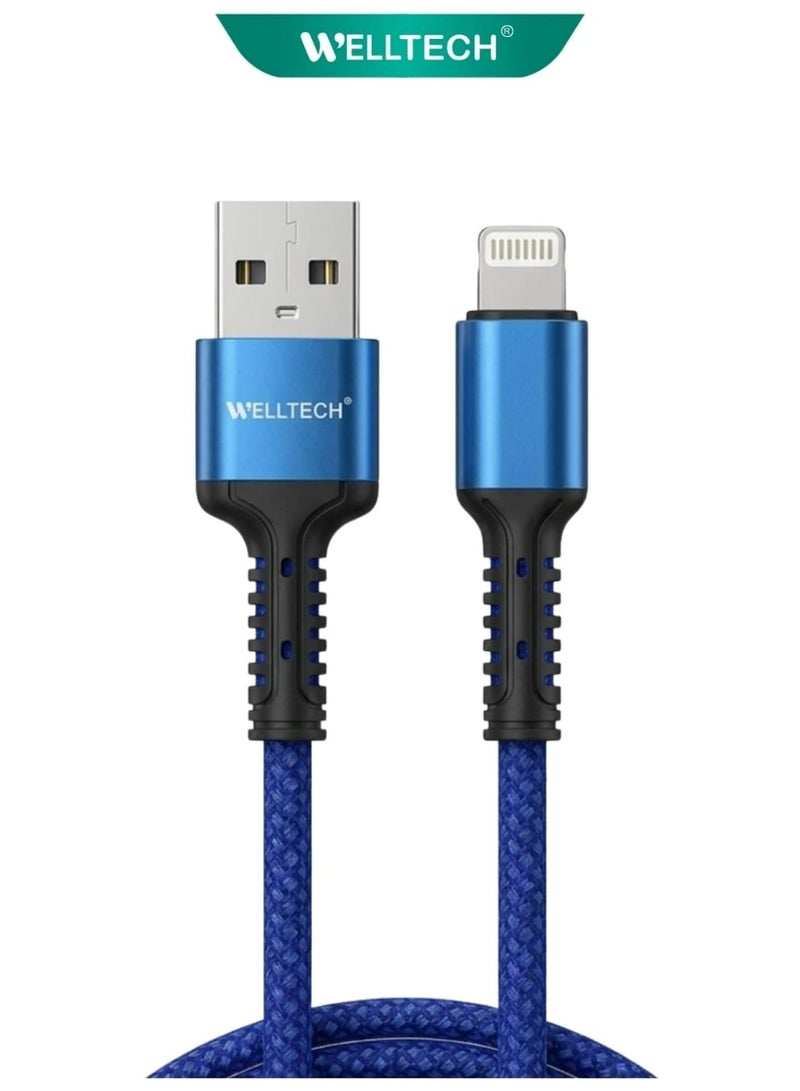 WELLTECH Lightning Data Cable for iPhone Fast Charging USB to Lightning Sync Cable Durable High Speed Charging for iPhone 14 13 12 iPad Strong Flexible Charging Cable - Image 4