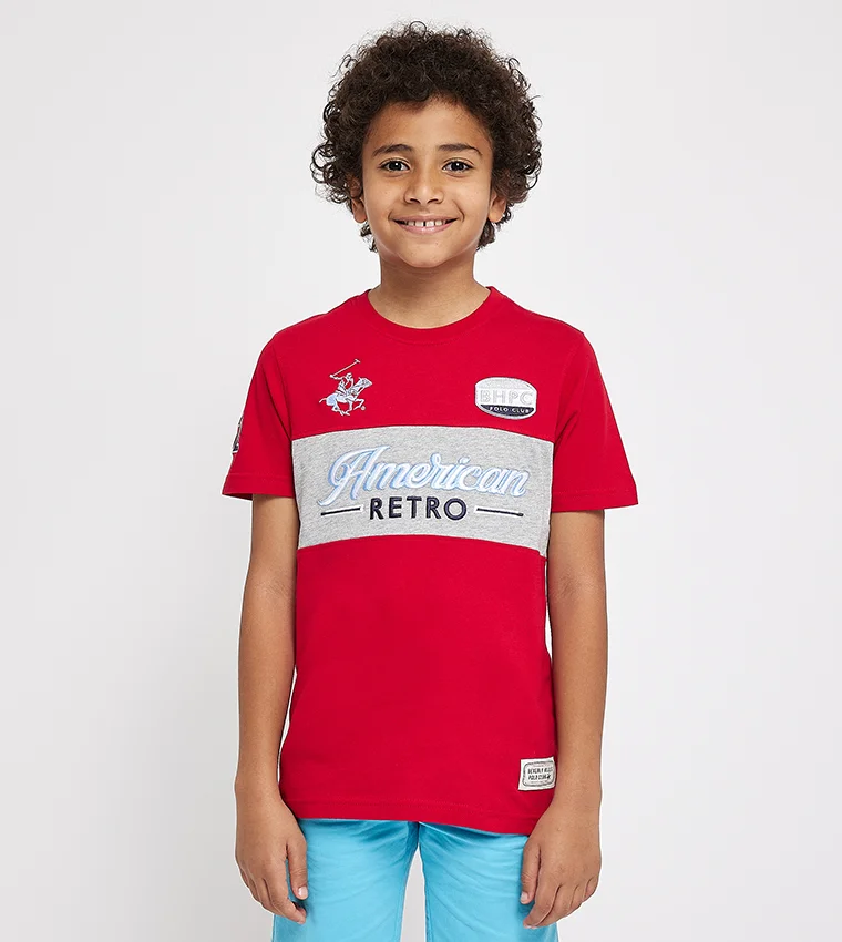 BEVERLY HILLS POLO CLUB Printed Crew Neck T-Shirt