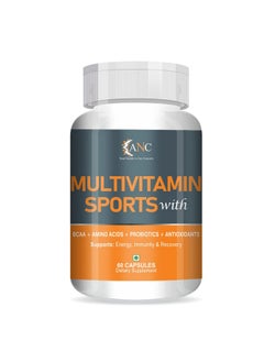 ANC Multivitamin For Sports Tablets For Men & Women With Bcaa, Amino Acids, Probiotics & Antioxidants Support Bone Health, Boost Immunity 60 Veg Capsules  - Image 1