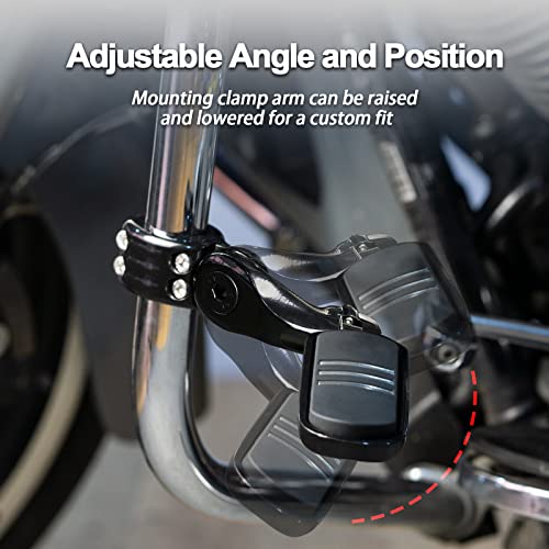 JUNJUMOTO Highway Pegs Foot Rest Fit for Harley Sportster Dyna Touring Street Glide Road Glide Road King Electra Glide with 1.25 inch Highway Bar (Black) - Image 3