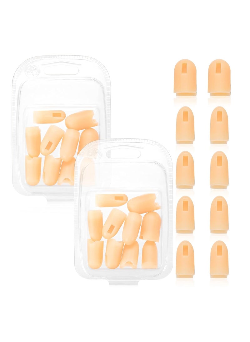 KASTWAVE Mannequin Fake Nail, Fake Nails Silicone Finger Cover, Fingertip Replacement Accessory for Nail Art Practice, 20 Pack - Image 1