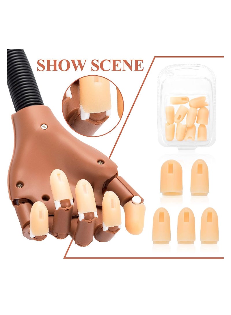 KASTWAVE Mannequin Fake Nail, Fake Nails Silicone Finger Cover, Fingertip Replacement Accessory for Nail Art Practice, 20 Pack - Image 3