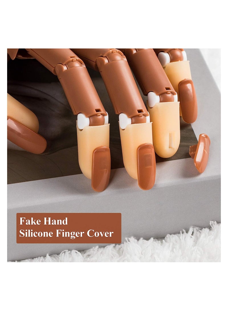 KASTWAVE Mannequin Fake Nail, Fake Nails Silicone Finger Cover, Fingertip Replacement Accessory for Nail Art Practice, 20 Pack - Image 4