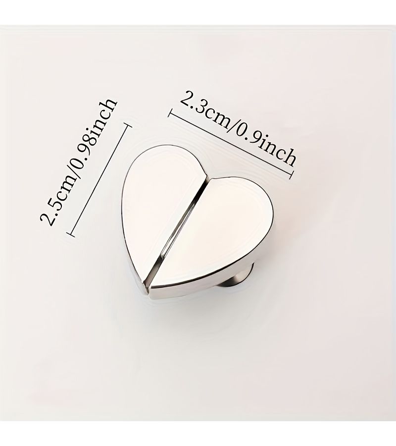 16 Pcs Heart Shaped Magnetic Shower Curtain Hooks With Detachable Snap On Design Suitable For Bathroom Hotel Privacy Protection Curtain Hooks Seam Sealing Wall Stickers And Door Stickers - Image 3