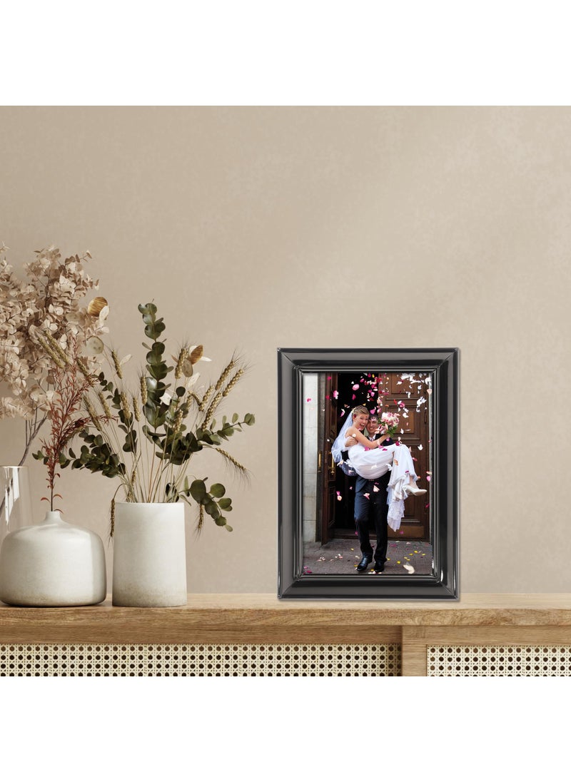 Lawrence Frames Lawrence Frames Strata Metal Picture Frame  4x6  Black Smoke  - Image 3