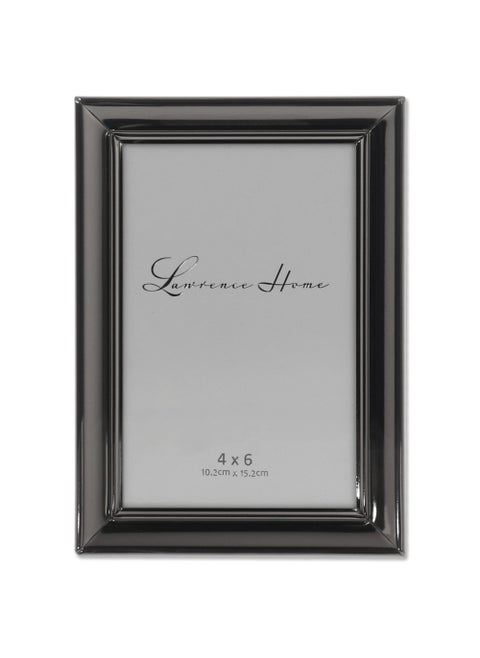 Lawrence Frames Strata Metal Picture Frame  4x6  Black Smoke