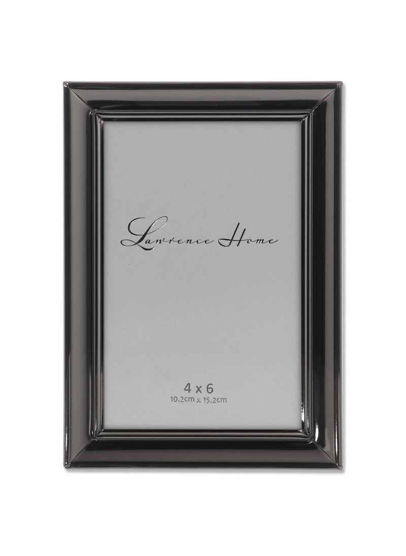 Lawrence Frames Lawrence Frames Strata Metal Picture Frame  4x6  Black Smoke  - Image 1