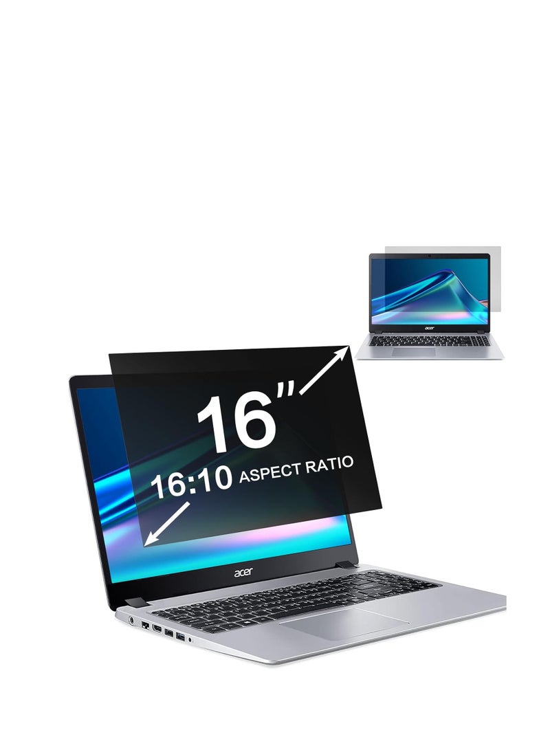 16 Inch 16:10 Laptop Privacy Screen Protector, Anti Peeping and Anti Glare Laptop Privacy Shield, Reduce Eye Strain & Eye Protection Compatible with HP/DELL/Asus/Acer/Sony/Samsung/Lenovo/Toshiba laptops  - Image 1