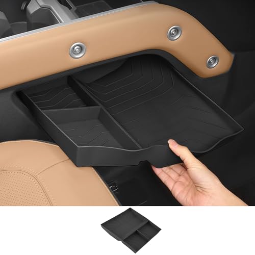 SFWAYA Lower Center Storage Box for 2025-2026 Land Rover Defender 90 110 130 Console Storage Box Interior Organizer Organizer Tray Silicone Protective Pad Decorative Tuning Supplies Accessories (ferrous) - Image 1