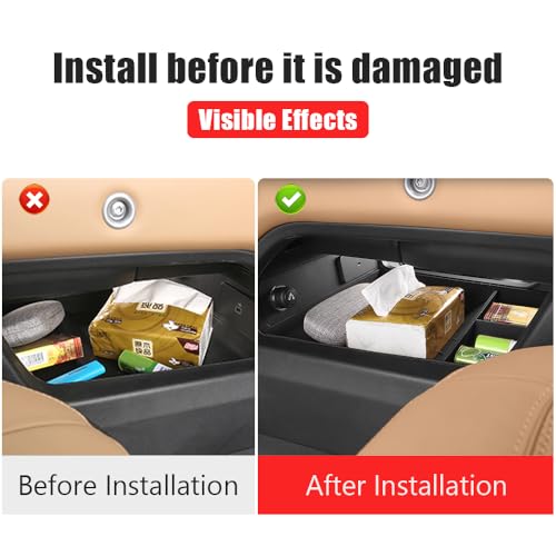 SFWAYA Lower Center Storage Box for 2025-2026 Land Rover Defender 90 110 130 Console Storage Box Interior Organizer Organizer Tray Silicone Protective Pad Decorative Tuning Supplies Accessories (ferrous) - Image 4