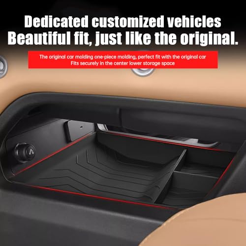SFWAYA Lower Center Storage Box for 2025-2026 Land Rover Defender 90 110 130 Console Storage Box Interior Organizer Organizer Tray Silicone Protective Pad Decorative Tuning Supplies Accessories (ferrous) - Image 5