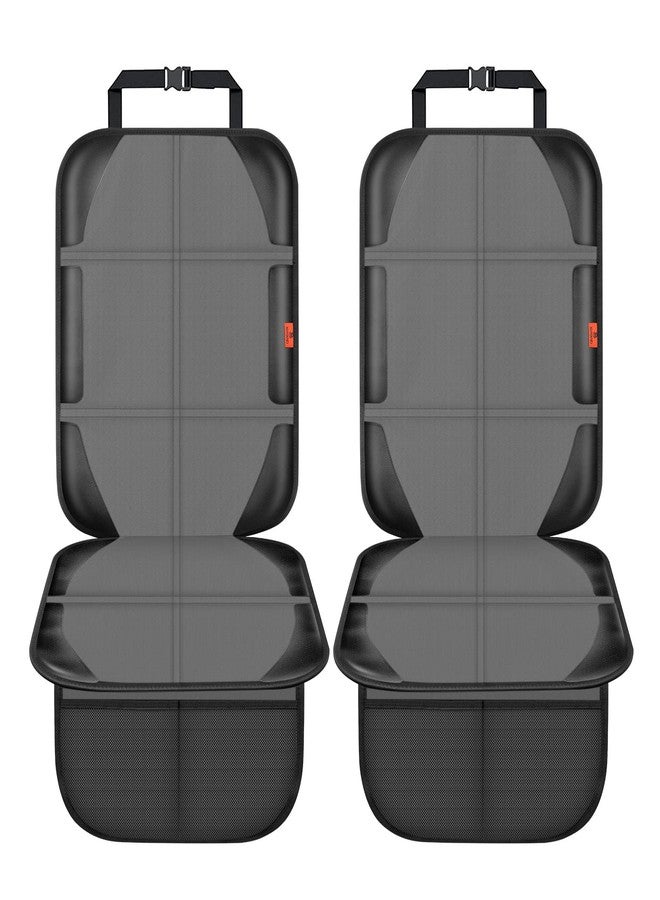 XHYANG Car Seat Protector,2 Pack Automotive Seat Protectors Baby Carseat Pad Waterproof & Durable 600D Fabric for Child Baby Car Seat Vehicle Pet Cover 2 Storage Pockets (2 Pack Gray) - Image 2